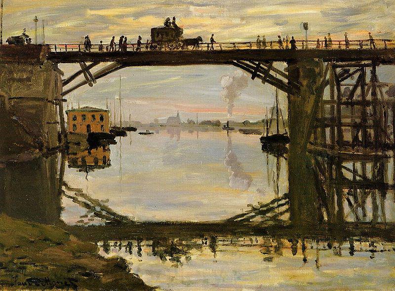 Claude Monet The Highway Bridge under repair Norge oil painting art